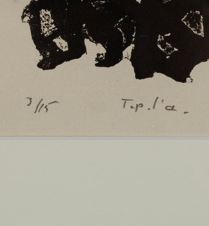 VÄINÖ ROUVINEN, etsning, signerad, daterad -59 och numrerad T.p.l'a 3/15.