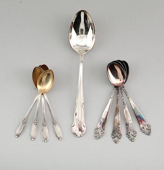 SKEDAR, 22 st, silver, olika modeller. Vikt ca 12 g.