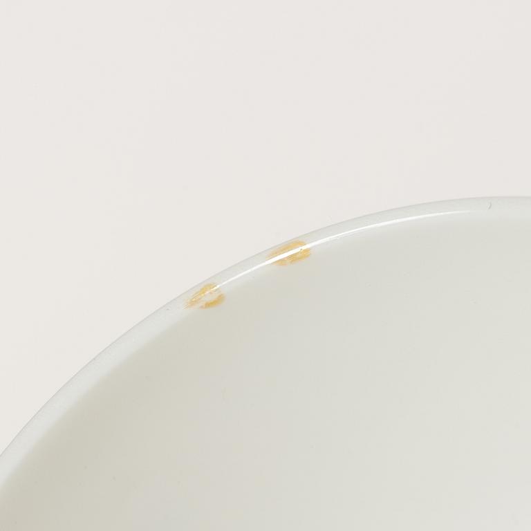 Stig Lindberg, Coffee cups with saucers, 9 pcs, "Prunus", Gustavsberg.