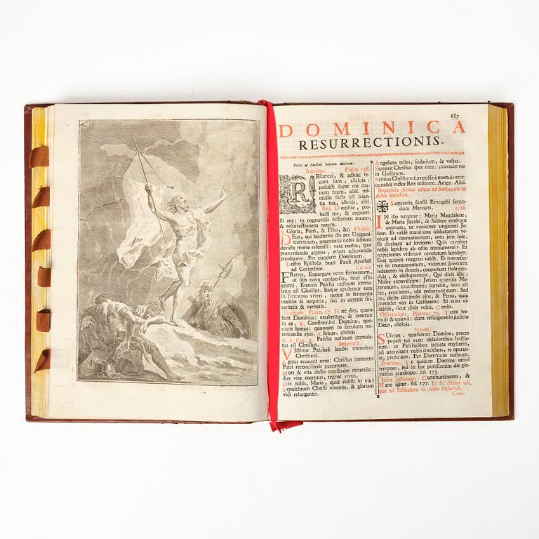 Printed in red & black, with music, 1793.