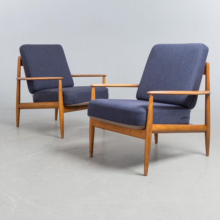 FÅTÖLJER, ett par, Grete Jalk, France & son, Danmark, 1960-tal.