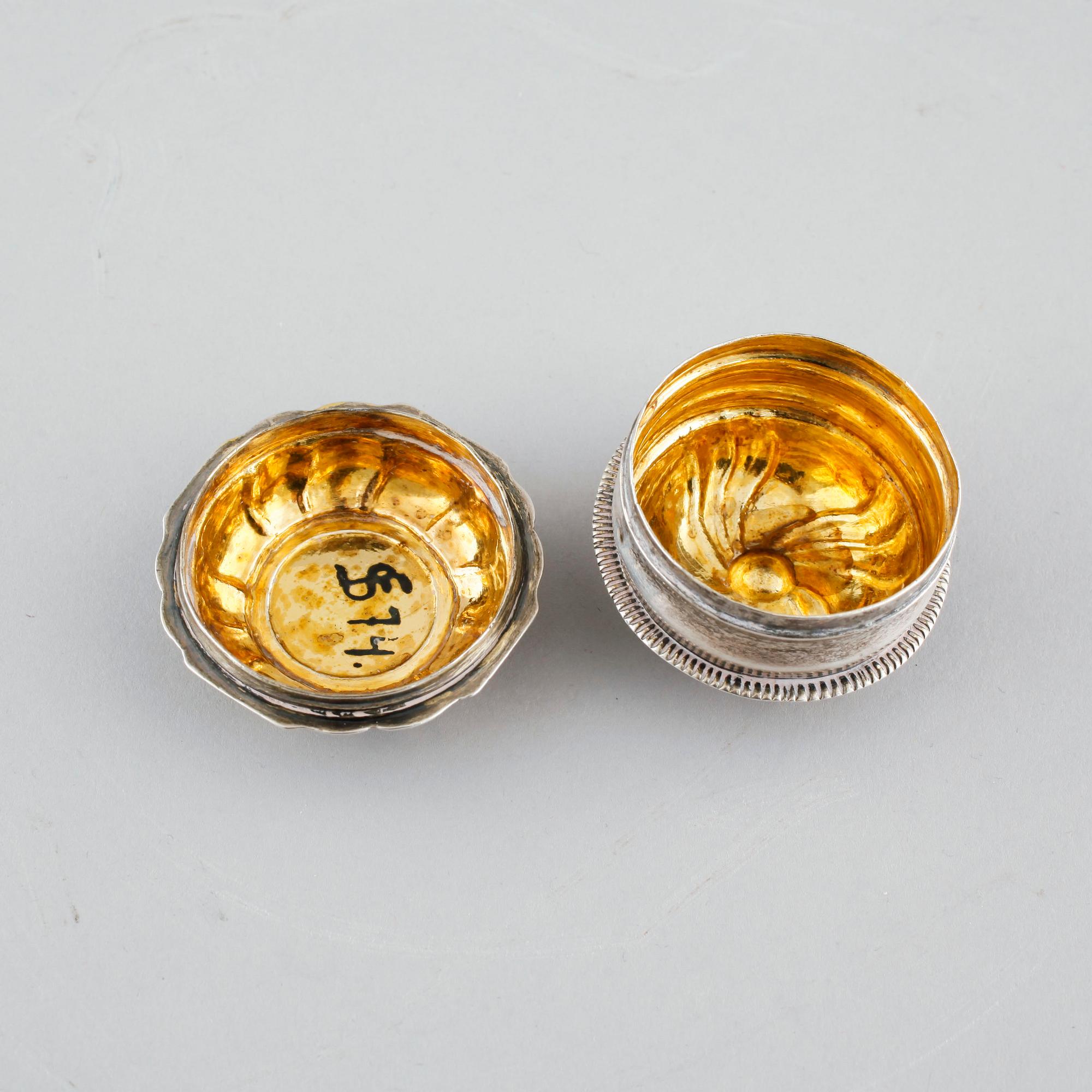 A Swedish 18th century parcel-gilt snuff-box, mark of  Anders Schotte, Uddevalla 1791.