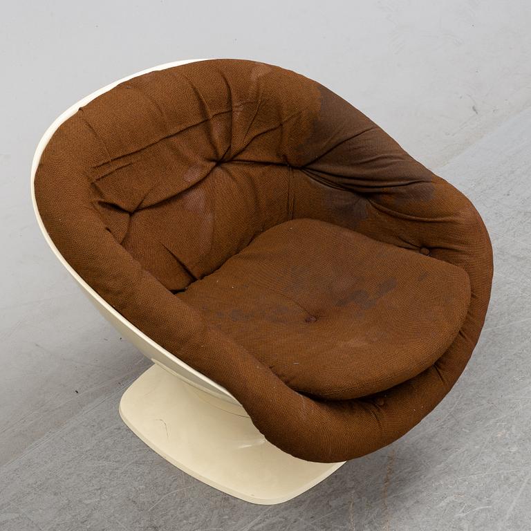 Team Tillberg, a pair of easy chairs, model 'Apollo' Overman AB, Tranås, Sweden 1970's.