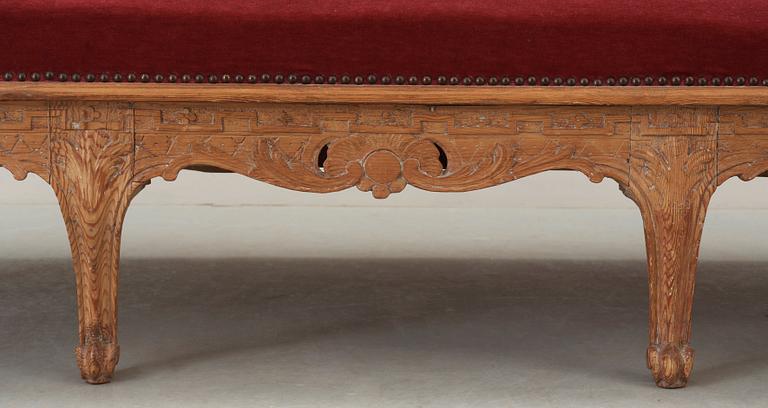 TRÅGSOFFA. Sverige, 1700-talets andra hälft. Rokoko.