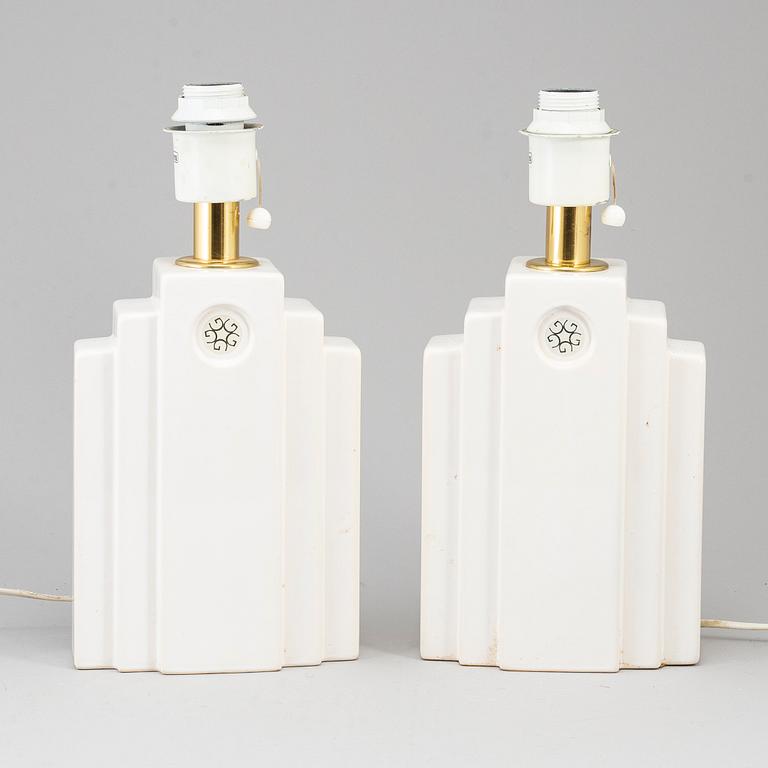 A pair of late 20th Cenutry table lights from Boréns.