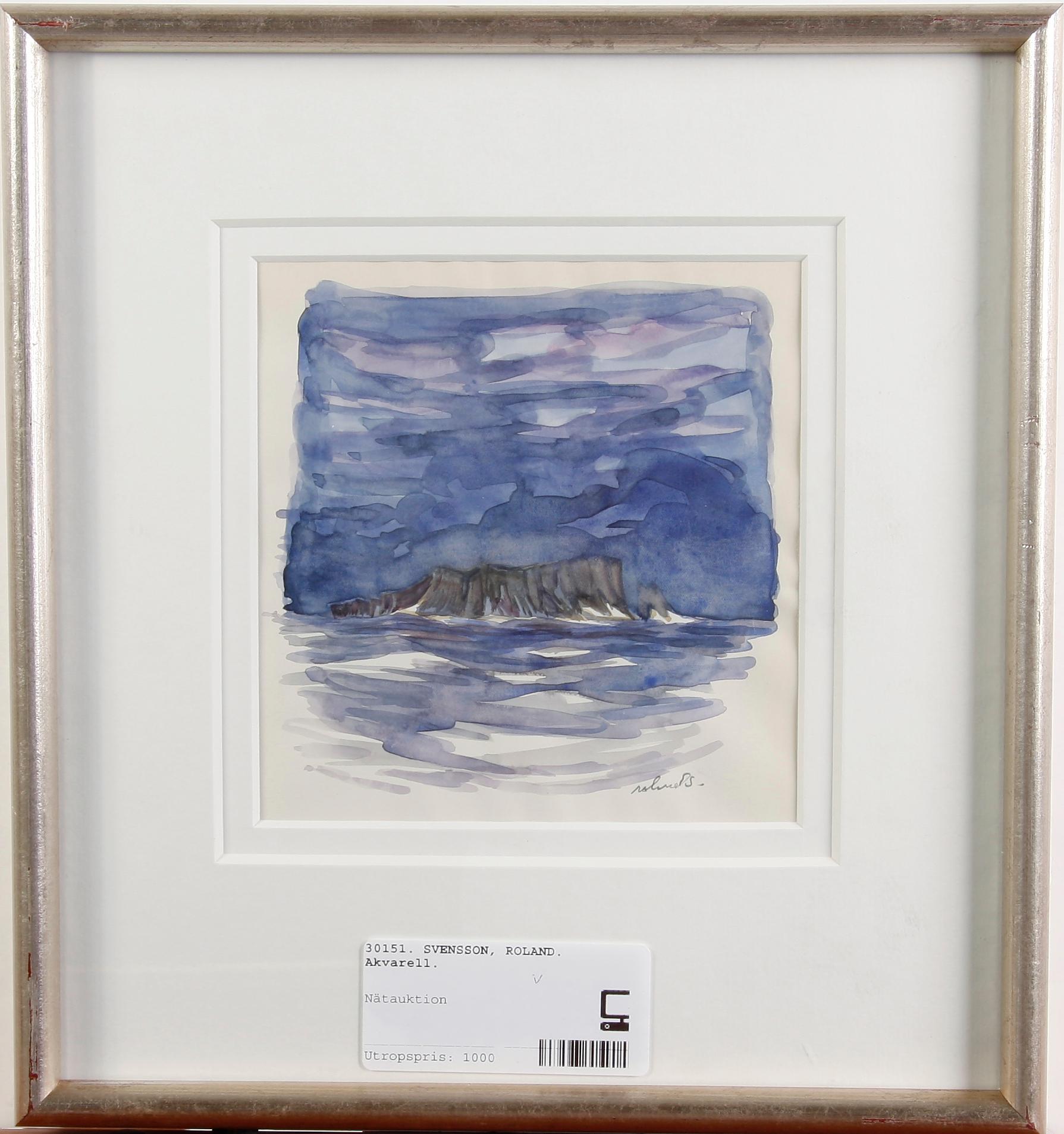 SVENSSON, ROLAND. Akvarell. Sign.