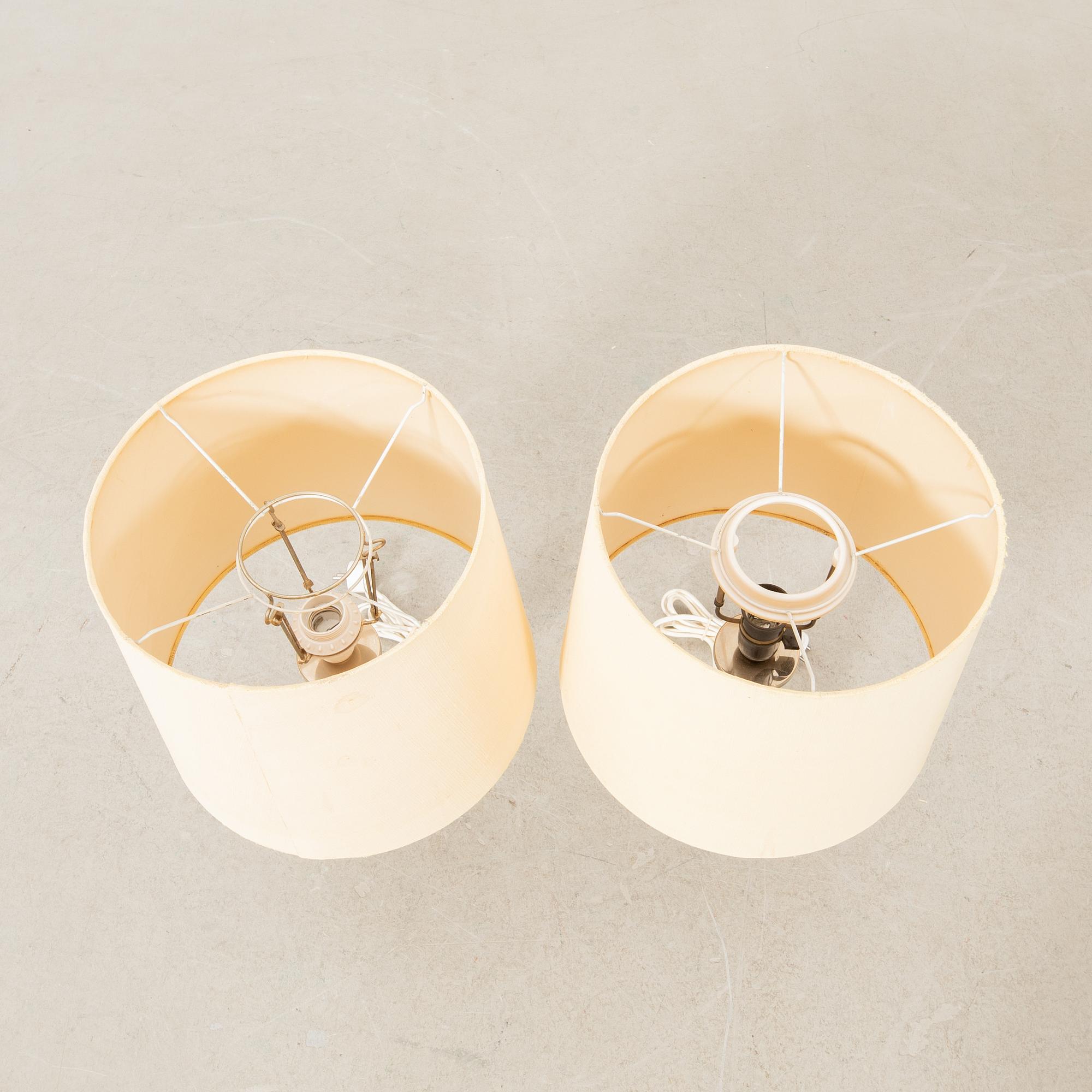 Carl Fagerlund, Bordslampor ett par, modell "RD-1477", Orrefors 1900-talets andra hälft.