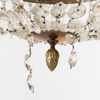 A Gustavian style chandelier, mid-20th century.