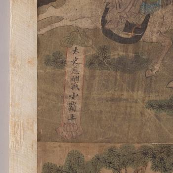 A set of four scroll paintings from an album, Qing dynasty 1664-1912).