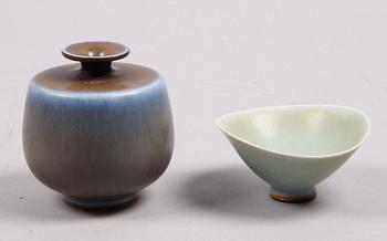 VAS samt SKÅL, stengods, Berndt Friberg, Gustavsberg.