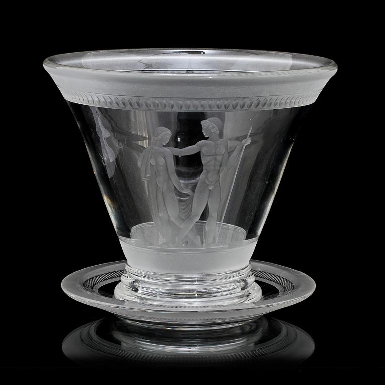 SKÅL samt FAT, glas, Lars Kjellander, 1900-talets första kvartal.