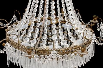 LJUSKRONA, empirestil, 1900-talets första hälft. Total höjd 95 cm.