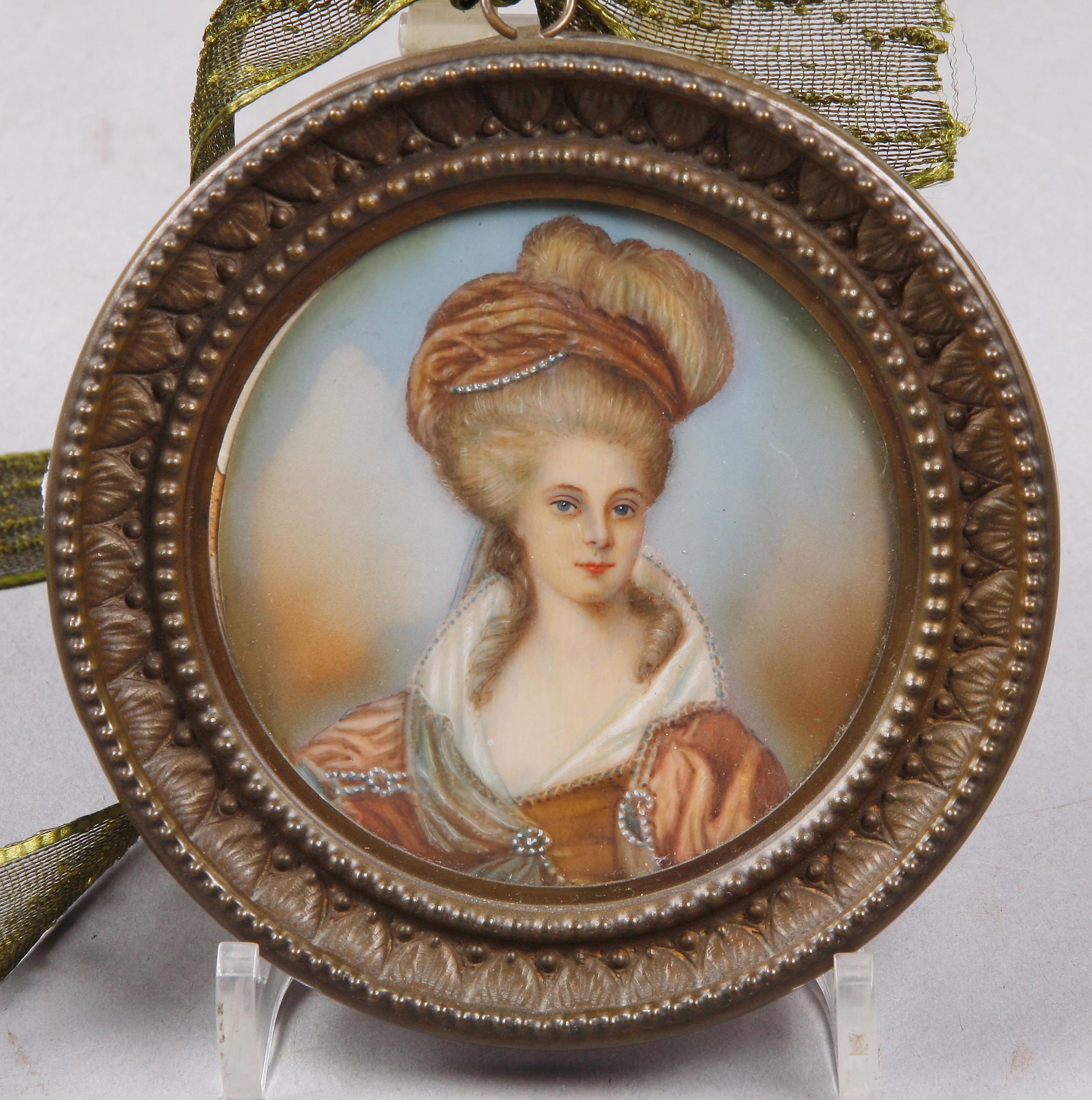 MINIATYPORTRÄTT. Pastell. 1800/1900-tal.