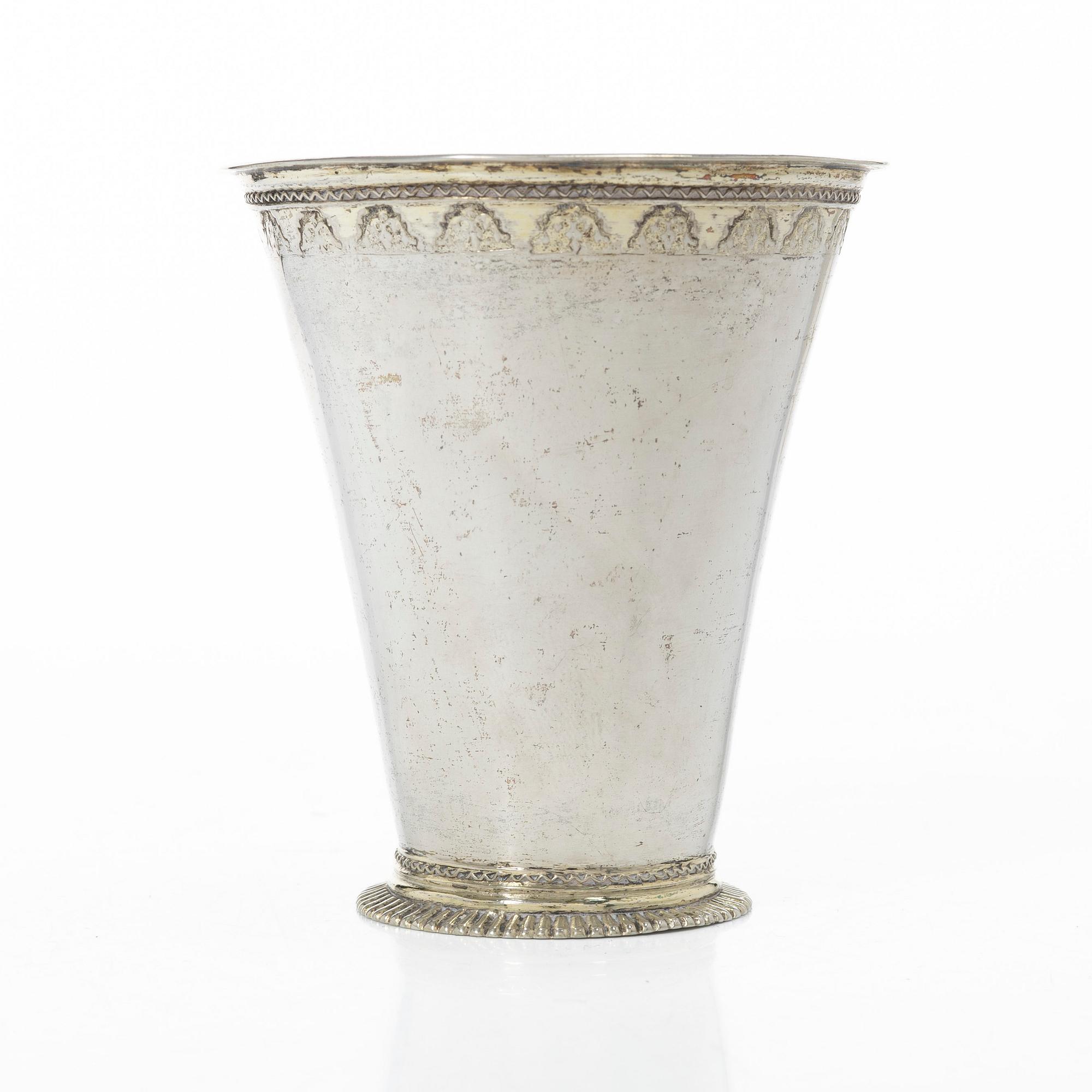 A Swedish silver beaker, mark of Petter Zettersteen, Norrköping (1712-1741 (44)).