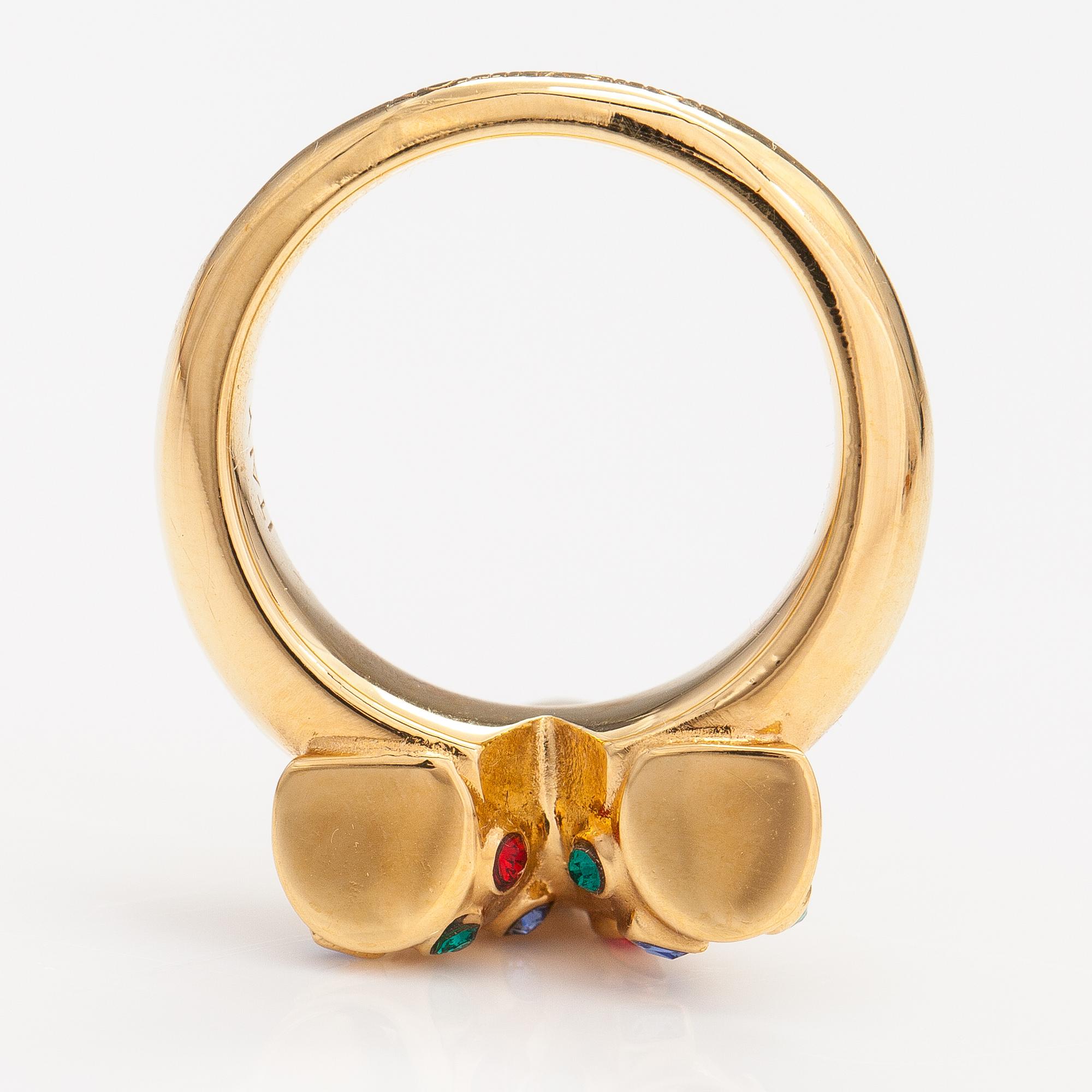 Louis Vuitton, "Essential V Planète" ring. Märkt Italy.