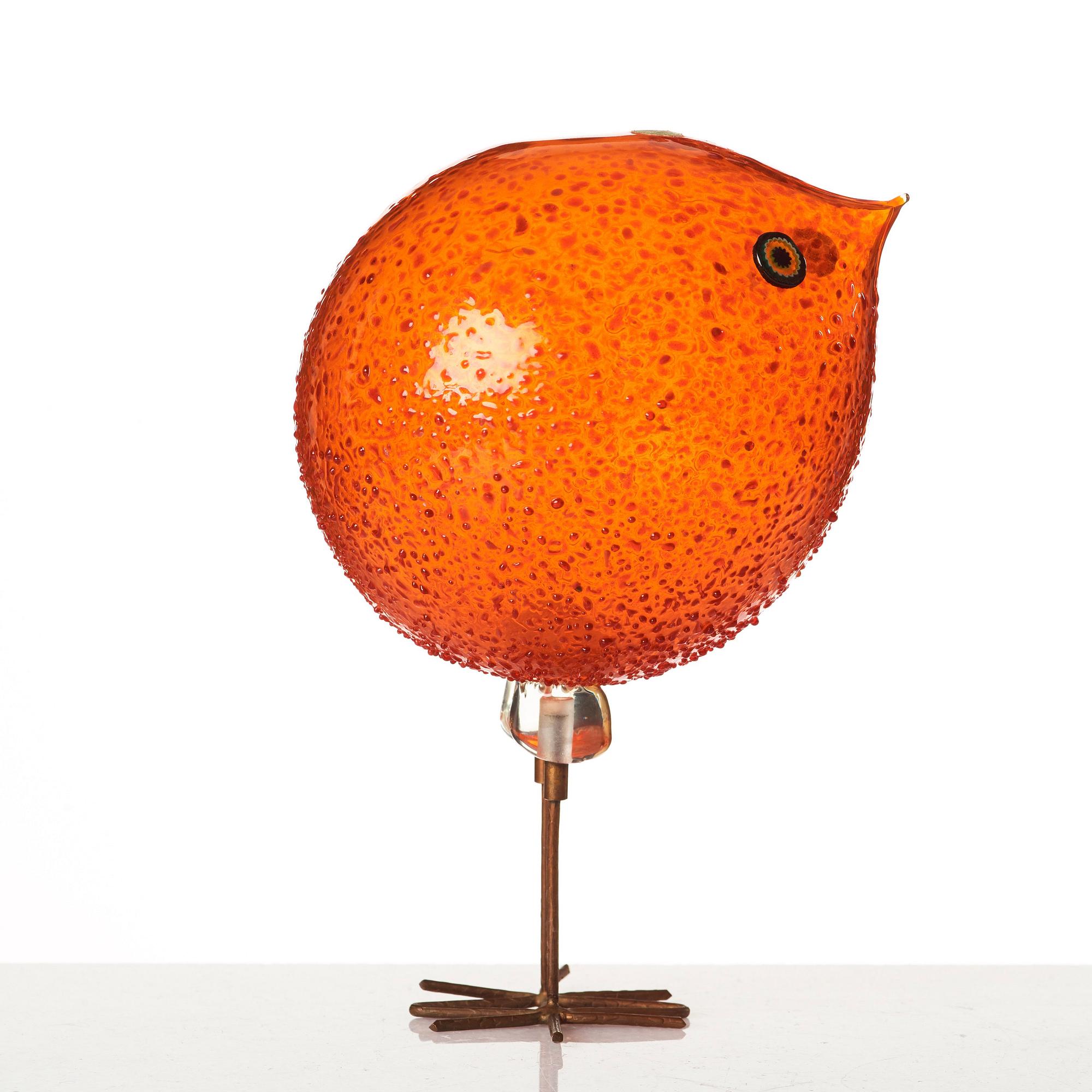 Peter Pelzel, a 'Pulcino' glass bird, Vistosi, Italy 1960's.
