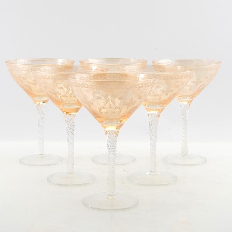 Champagneglas 6 st 1900-talets första hälft.