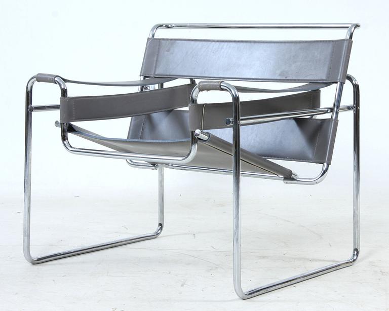 FÅTÖLJ, efter Marcel Breuer, "Wassily"/"B3", ursprungligen formgiven 1925.