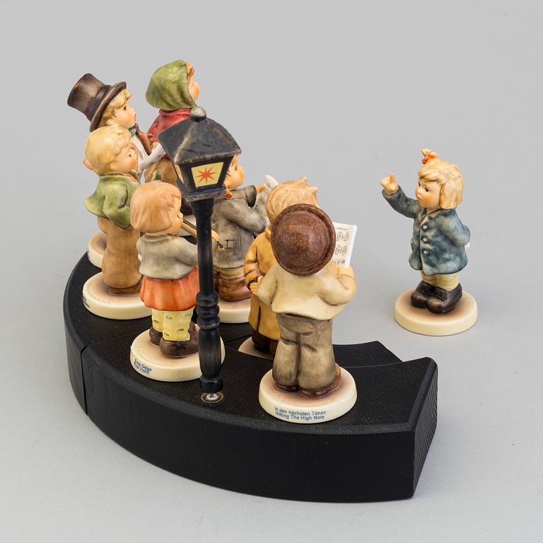 8 ceramic figurines from M.I. Hummel, Goebel, Germany.