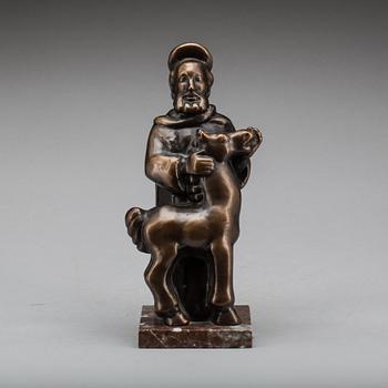 JONAS FRÖDING, skulptur. Brons. Signerad.