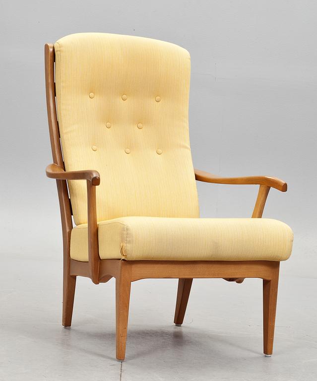 FÅTÖLJER, ett par. "Stora Fjäderbrickan", design Carl Malmsten. O.H Sjögren.
