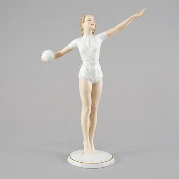 FIGURIN, porslin, art deco, Kurt Steiner, Schaubach, Tyskland, 1900-talets mitt.