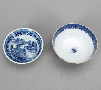 MATSKÅLAR, 4 st porslin, Qianlong (1736-1795).