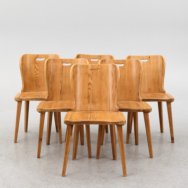 AB ÅBY Möbelfabrik, stolar 6 st, Sportstugemöbler, 1940-50-tal.