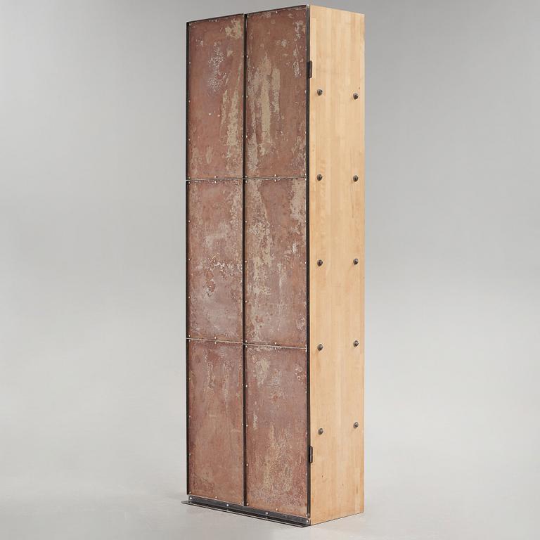 Jonas Bohlin, an birch and patinated steel cabinet 'Slottsbacken', Källemo, Sweden circa 1987.