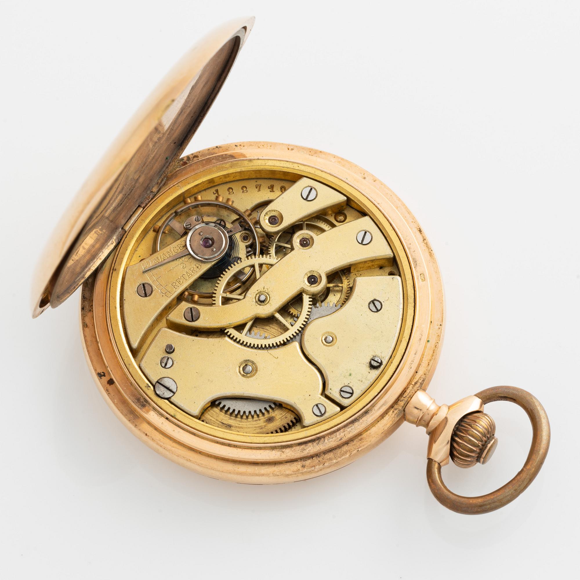 Pocket watch, hunter, 52.5 mm.