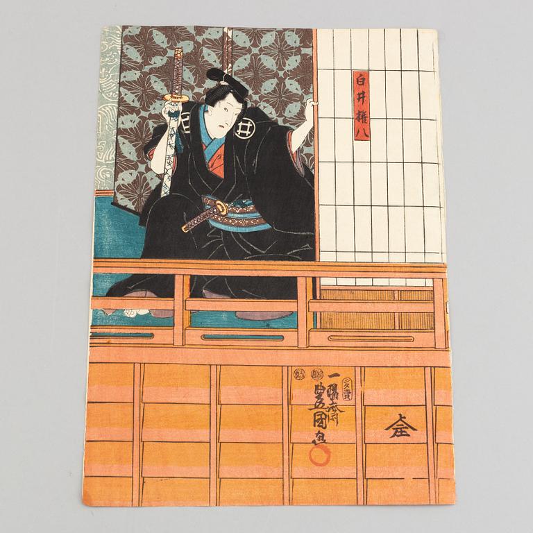 Utagawa Kunisada, färgträsnitt, Japan, 1800-tal.