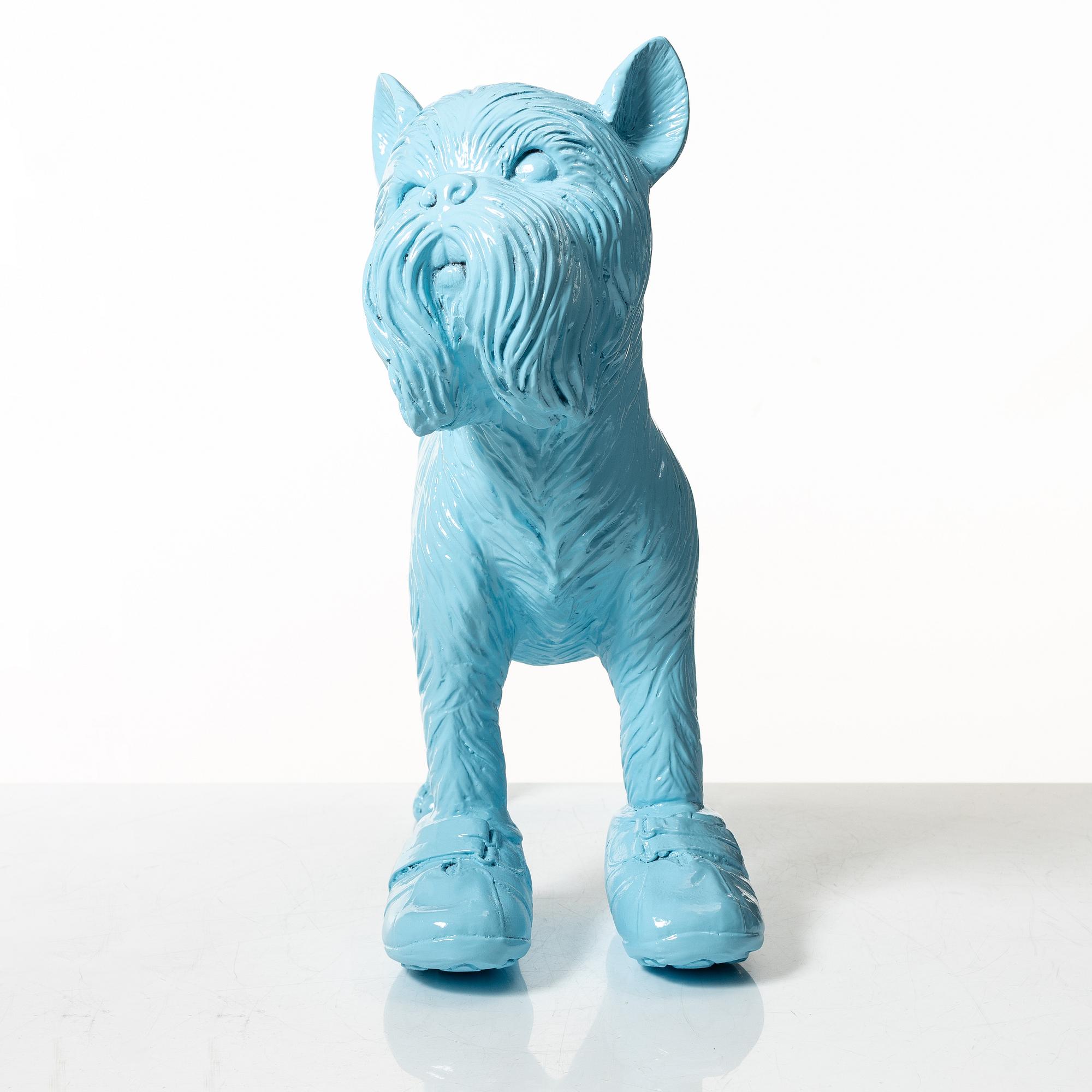 William Sweetlove, "Cloned Griffon Bruxellois with pet bottle" (Blue).