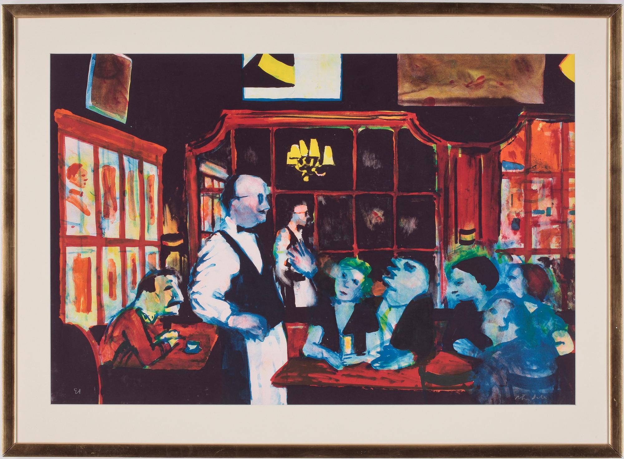 PETER DAHL, litografi, signerad, provtryck.