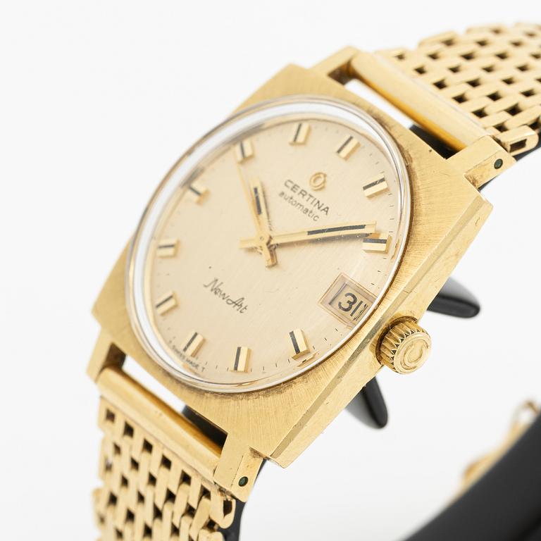 Certina, New Art, 18K guld, armbandsur, 31,5 mm.
