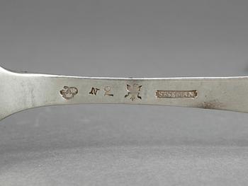 PARTI SILVER, 7 delar, delvis låghaltigt 800, bland annat Seseman,  Carl Fredrik Seseman, Arboga 1795. Vikt ca 370g.