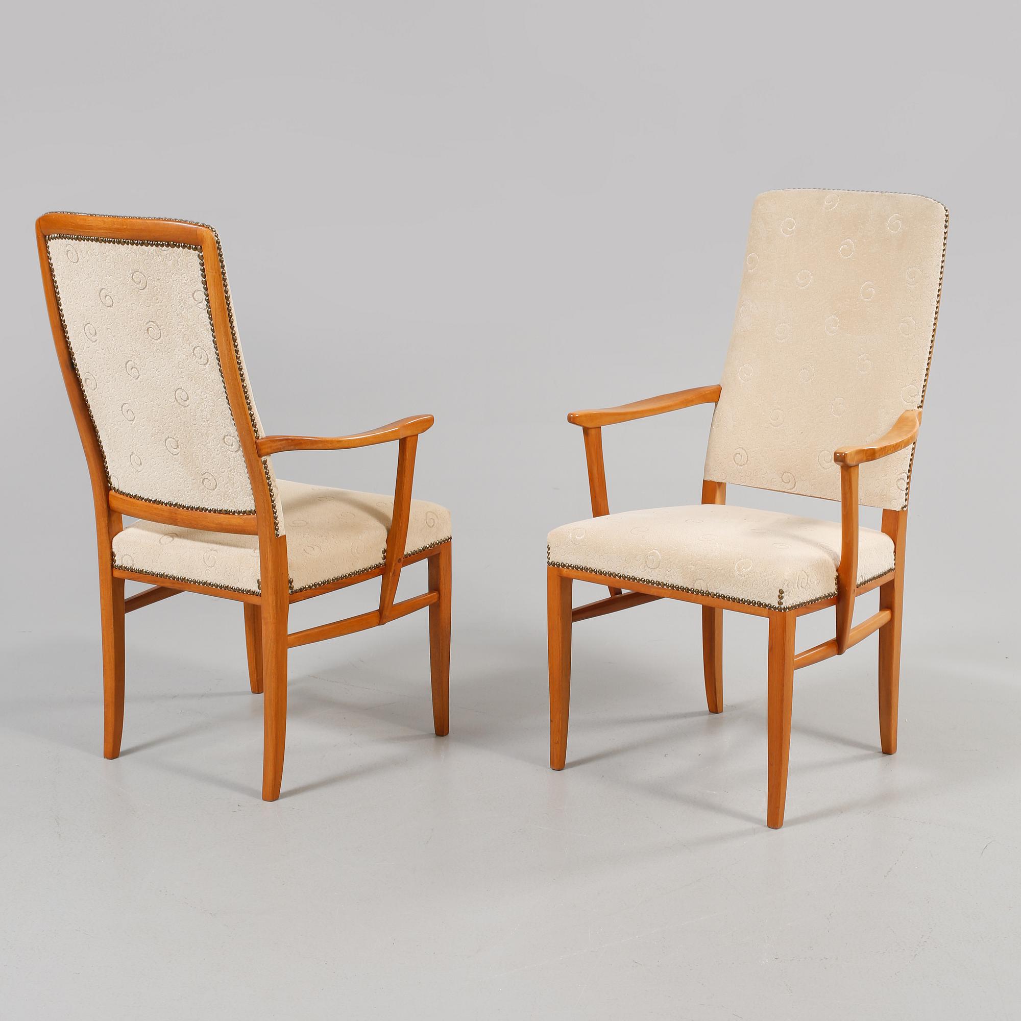 MATGRUPP, 7 delar, "Gustavus", Carl Malmsten, Åfors möbelfabrik, 1900-talets andra hälft.