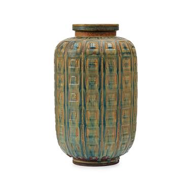 A Wilhelm Kåge 'farsta' stoneware urn, Gustavsberg Studio, Sweden 1953.