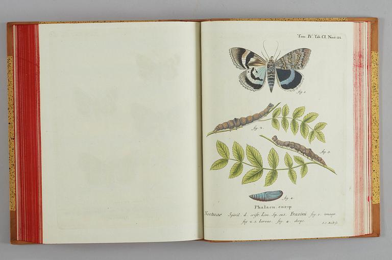 E. J. C. ESPER (1742-1810), 9 vol, Die Schmetterlinge in abbildungen nach der Natur, Erlangen 1777-1801. (9).