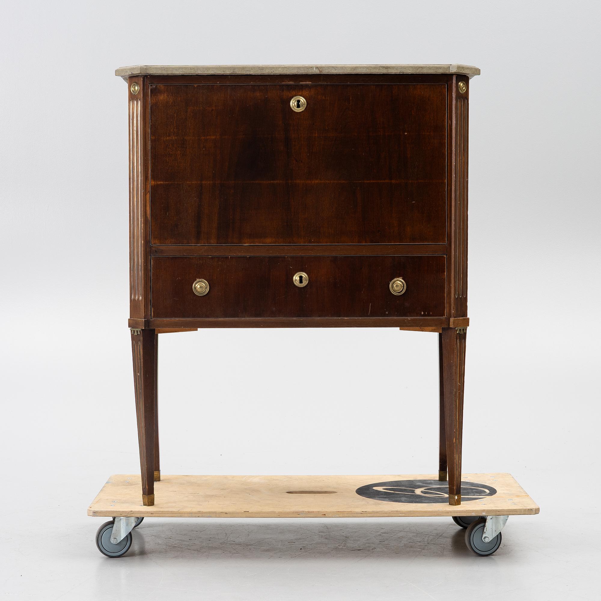 Secretaire, late Gustavian, circa 1800.