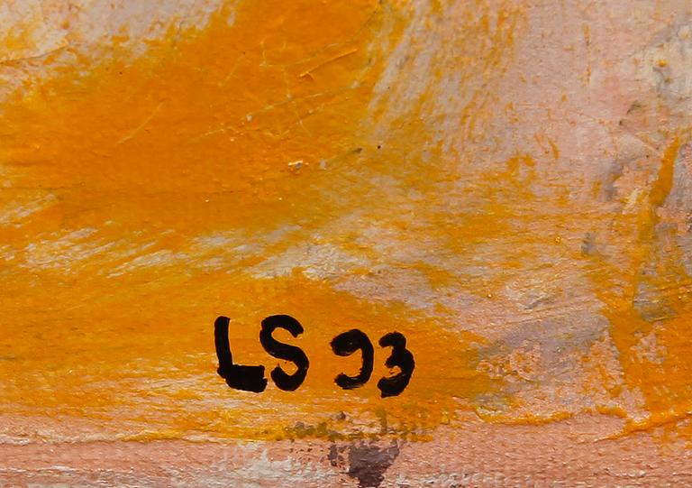 OKÄND KONSTNÄR, olja på duk, monogramsignerad LS och daterad -93.