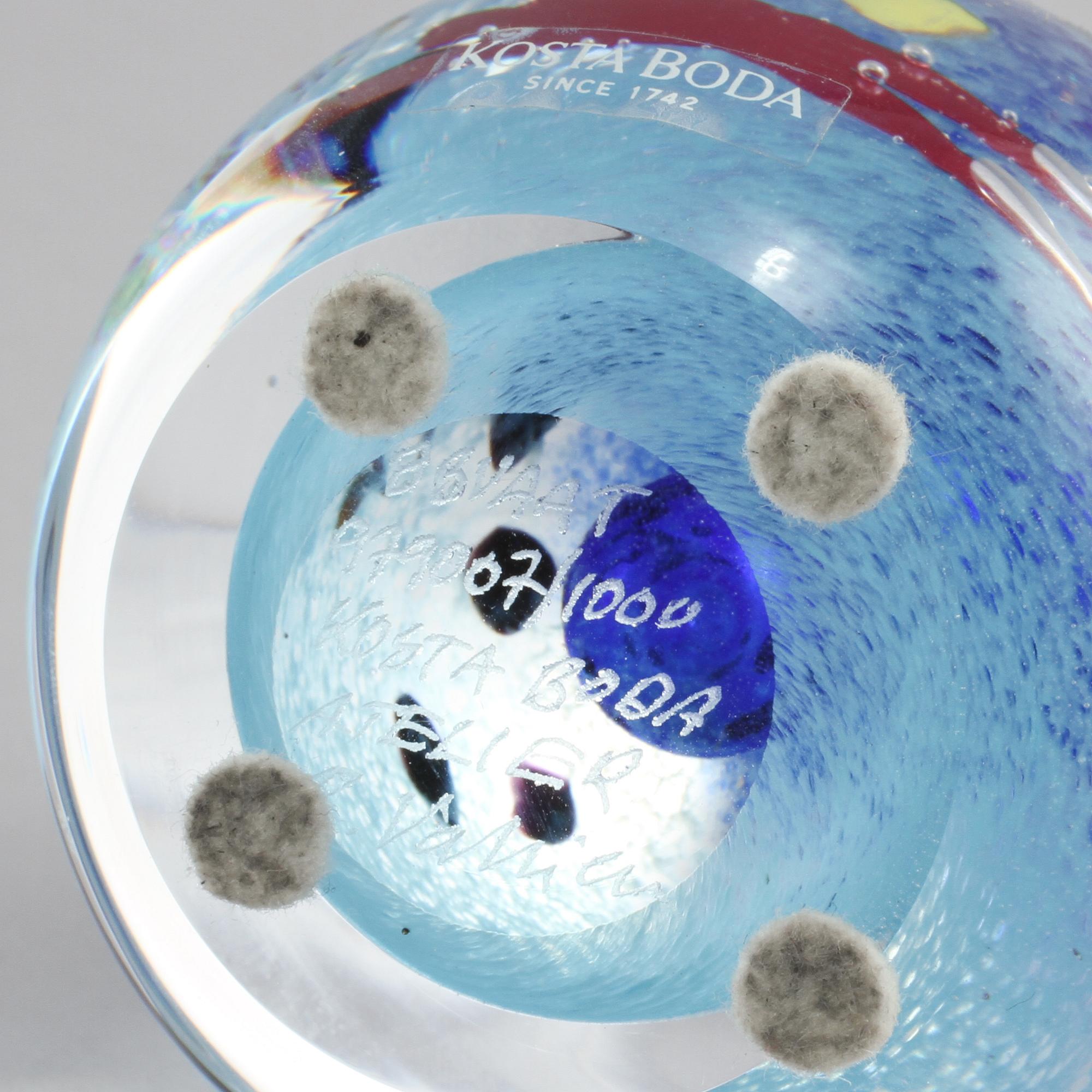 OBJEKT, glas, Bertil Vallien, Kosta Boda Atelier, signerad, sent 1900-tal.