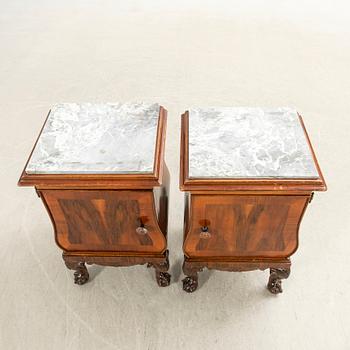 Nightstands, a pair, first half of the 20th century.