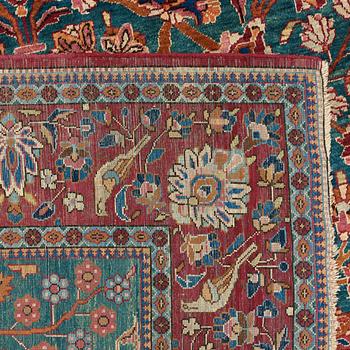 SEMI-ANTIQUE SILK KASHAN. 156,5 x 103,5 cm.