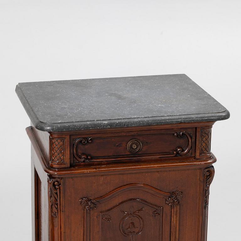 Bedside tables, a pair, first half of the 20th century.