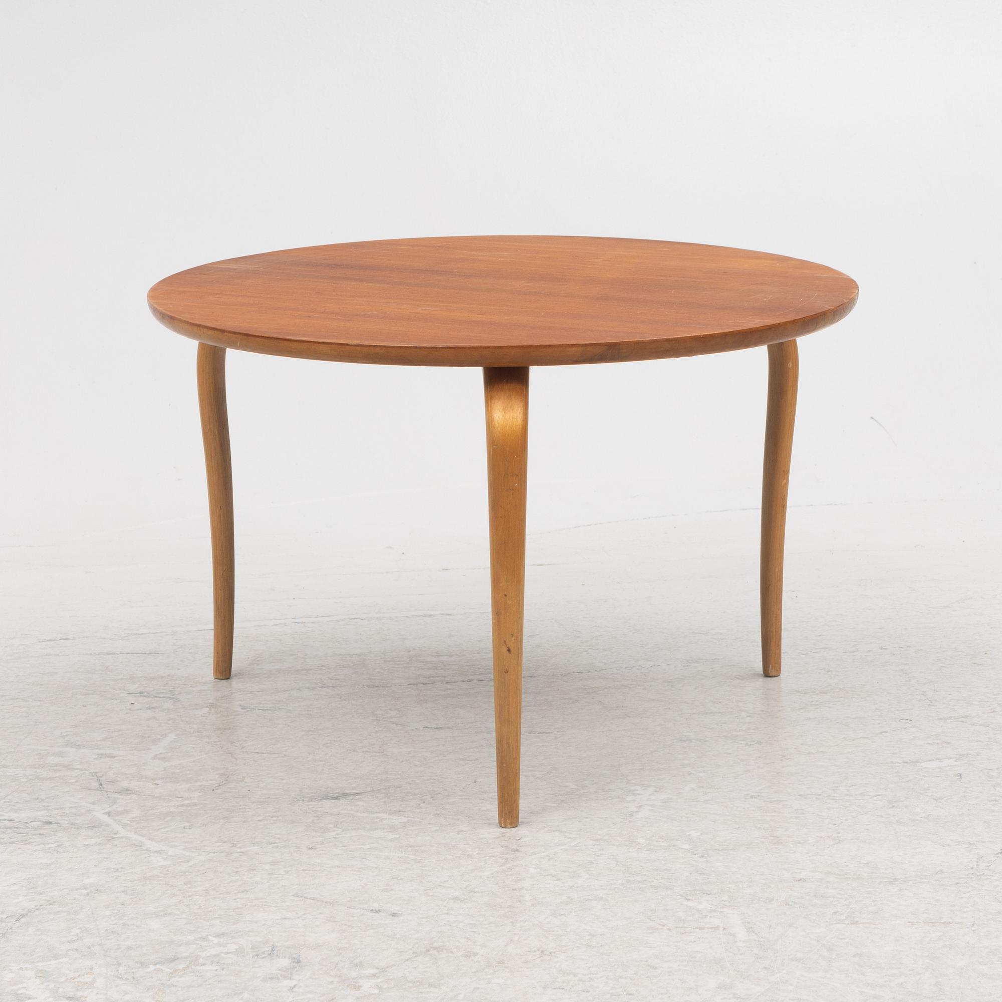 Bruno Mathsson, soffbord, "Annika", Firma Karl Mathsson, Värnamo, 1930/40-tal.