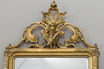 SPEGEL med KONSOLBORD, nyrokoko, 1800-tal.