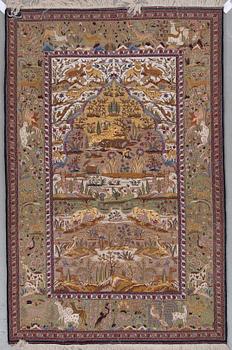 MATTA, troligen Keshan, figural. Old. Ca 188x120 cm.