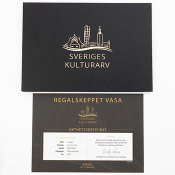 Gold bar, “Regalskeppet Vasa”, Schöne edelmetaal.