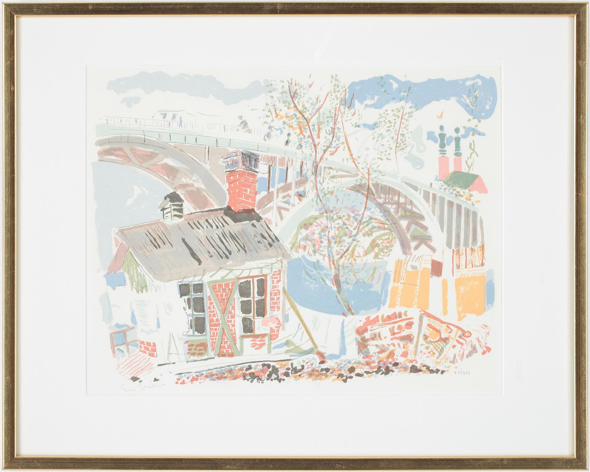 SVEN X:ET ERIXSON, färglitografier, 3 st. Signerade och numr 38/350.