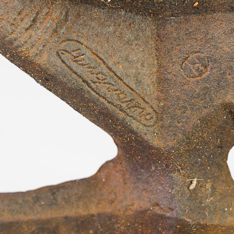 OLLE HERMANSSON, sculpture, iron, signed Husqvarna.